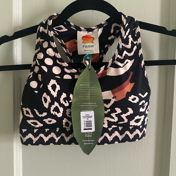 FARM Rio Women's Black Tucanissimo Top, Black Tucanissimo, XS. NWT - Picture 4 of 4